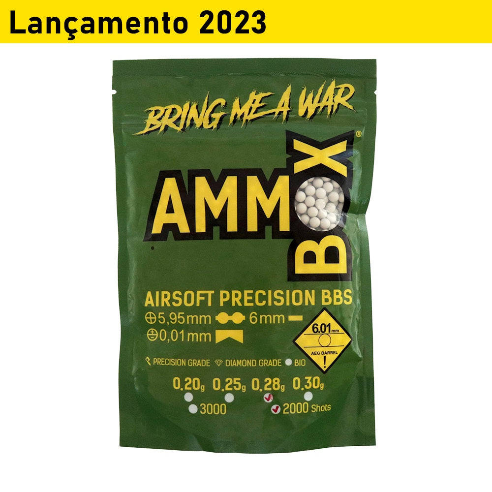 BBS 0,28g AMMOBOX C/2000 (560g) Munição Airsoft