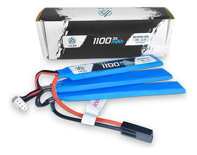 Bateria de lipo Leão 11.1V 3S 1100mah Rifle Airsoft