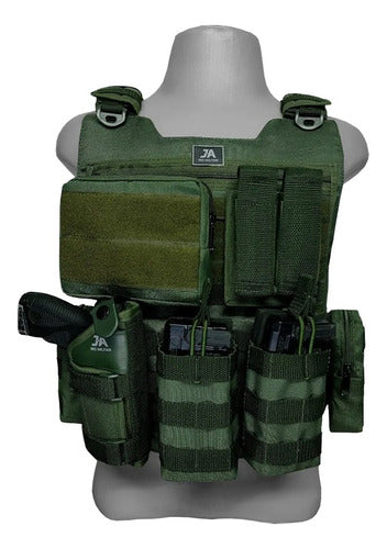 Colete Modular Verde JA Rio Militar + Brinde Bandoleira