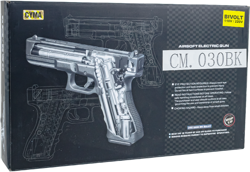 PISTOLA DE AIRSOFT CYMA CM030 ELÉTRICA . 6MM