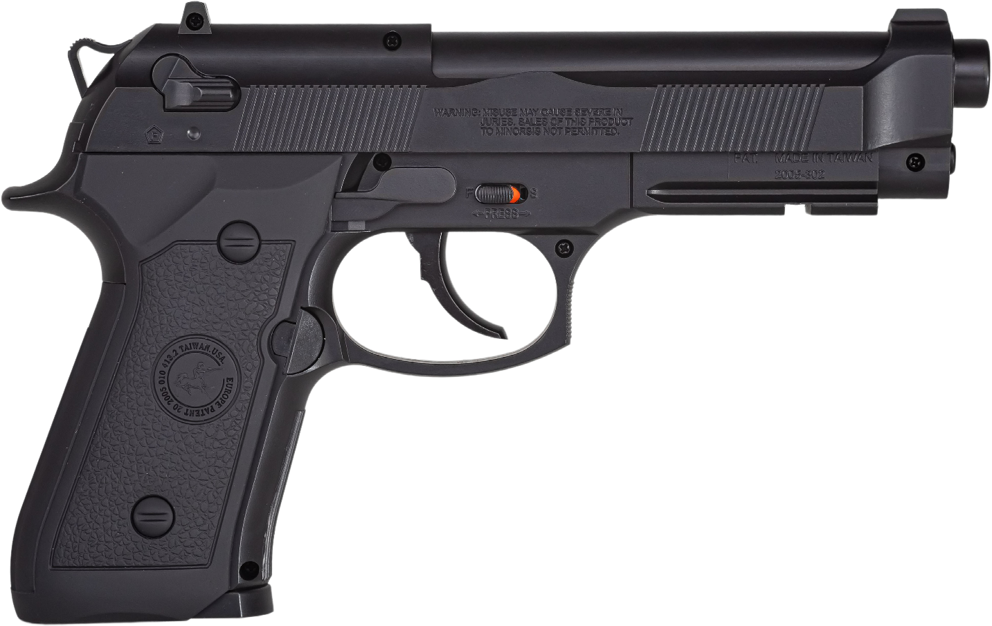 Pistola Airgun M9 - 4,5mm CO2 Wingun Rossi