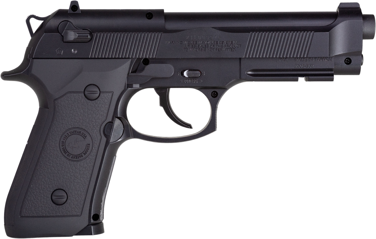 Pistola Airgun M9 CO2 - 6mm CO2 Wingun Rossi